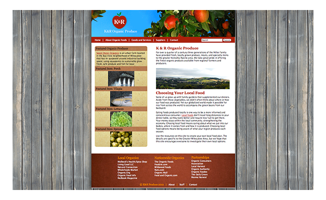 Ange KR Organic website design